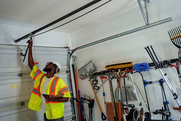 Professional Garage Door Panel Replacement technician working in Menahga, MN